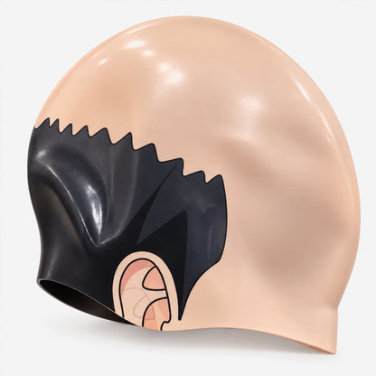Funny Realistic Bald Head Swim Cap