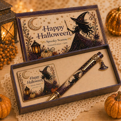 🎃🔮 Halloween Spooky Pen Gift Set | Decorative Pen, Matching Keepsake Card & Coordinating Gift Box in 3 Limited-Edition Styles ✨