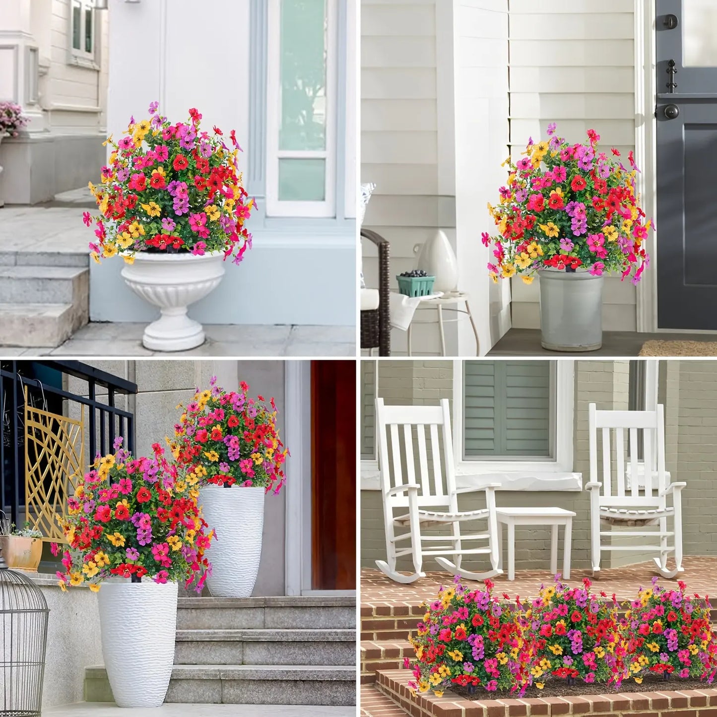 🌸Artificial Eucalyptus and Violet Ground-Insert Floral Decoration