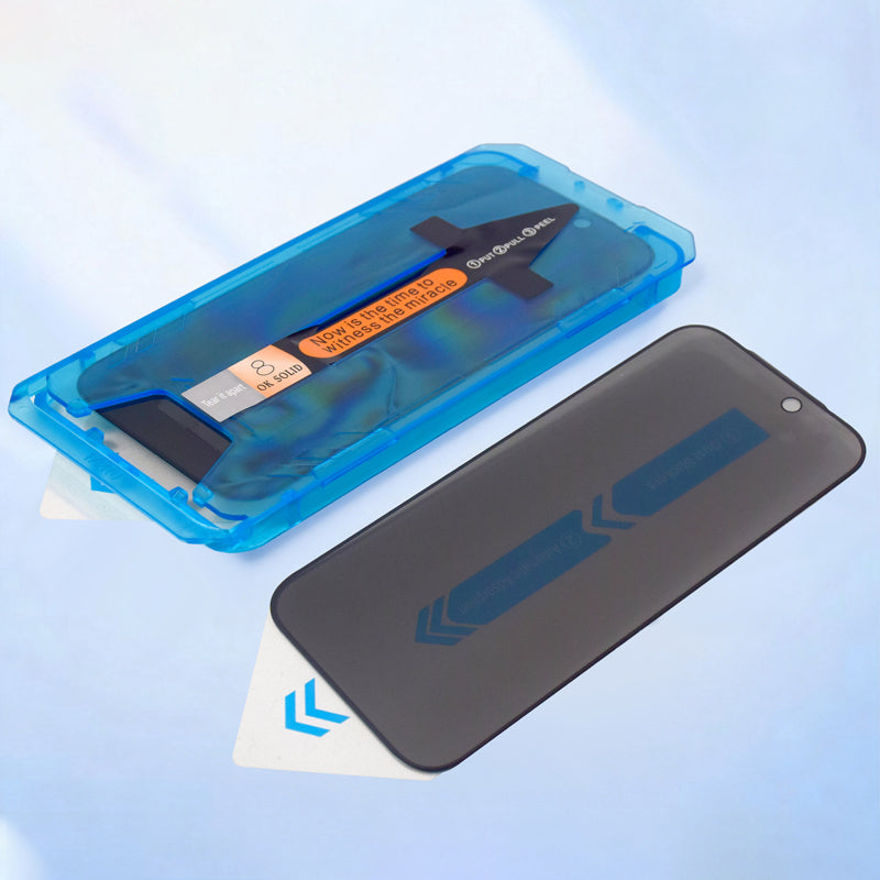Dust-Free HD & Privacy Tempered Glass Phone Screen Protector | Easy Install Kit