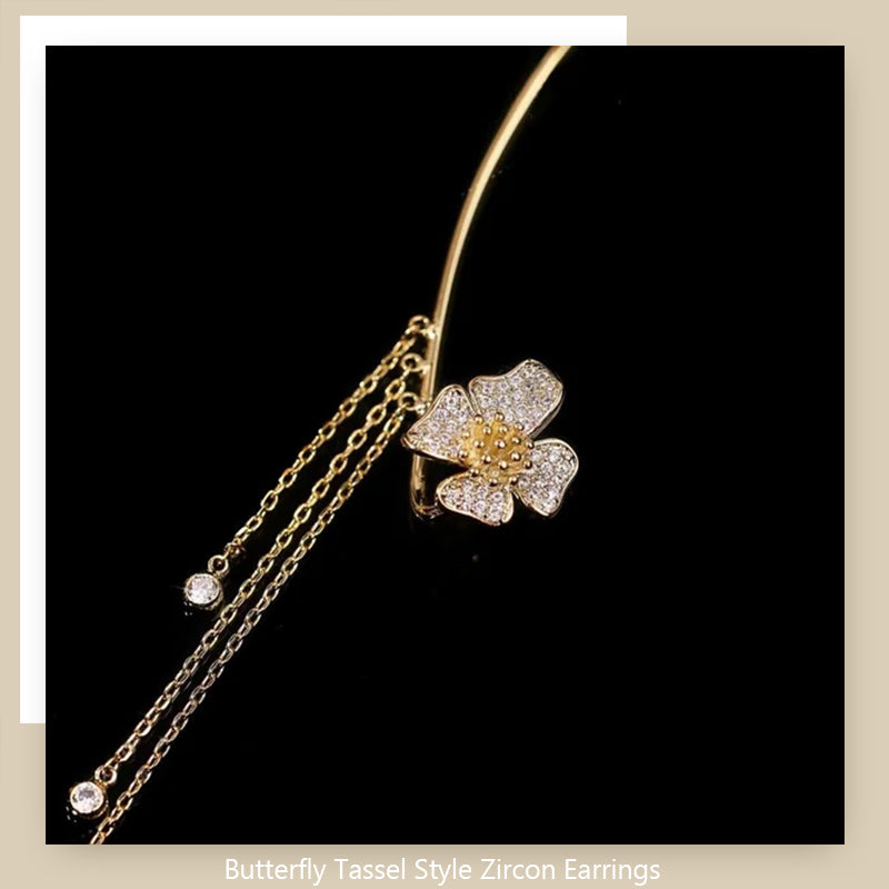 💐BUTTERFLY TASSEL STYLE ZIRCON EARRINGS | PERFECT GIFT🎁
