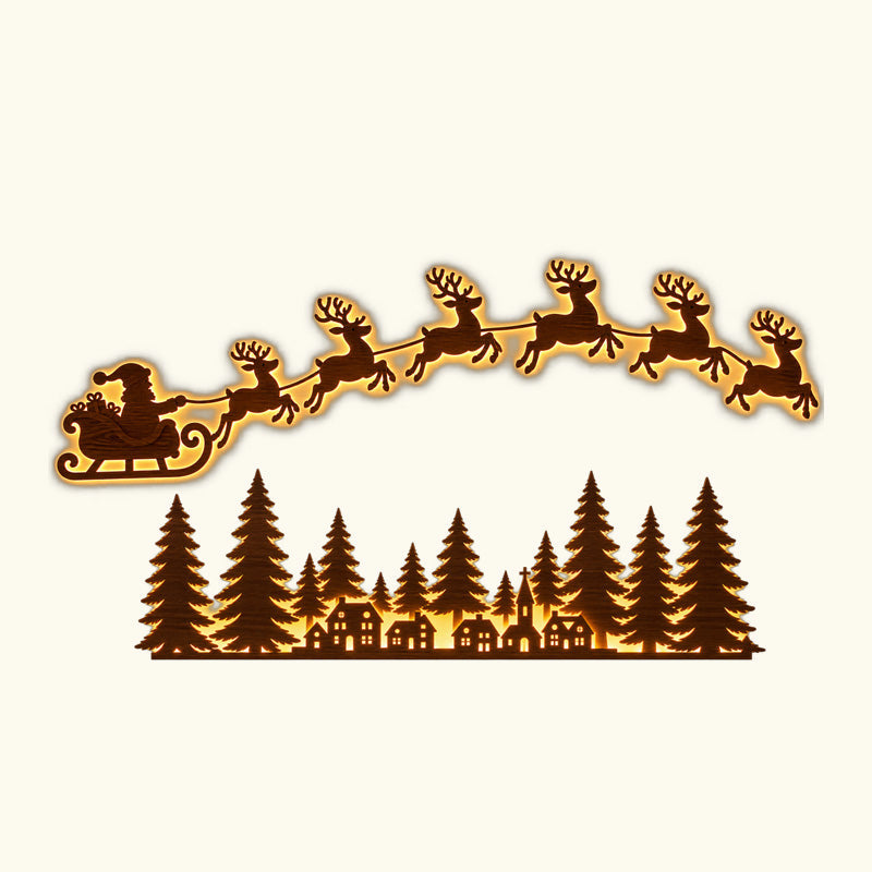 Christmas Glow Wall Silhouette Lights