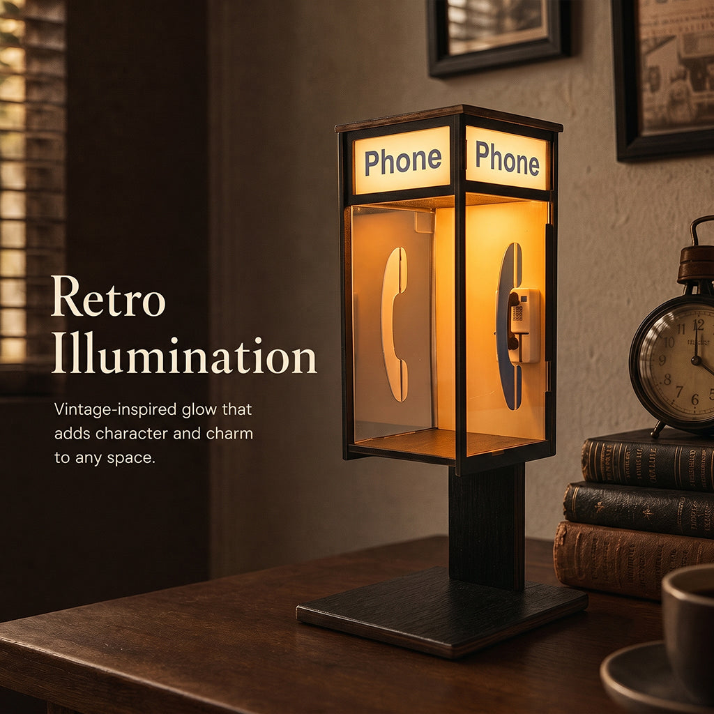 Retro Vintage Tall Phonebooth Lamp