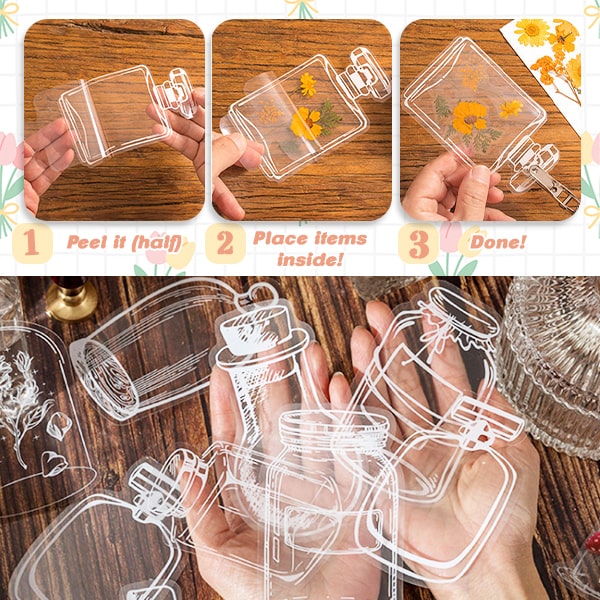 Transparent Dried Flower Bookmarks(40 PCS)