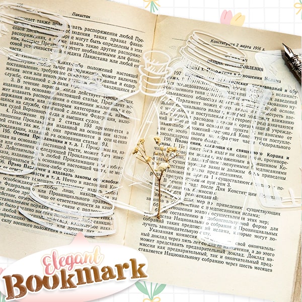Transparent Dried Flower Bookmarks(40 PCS)