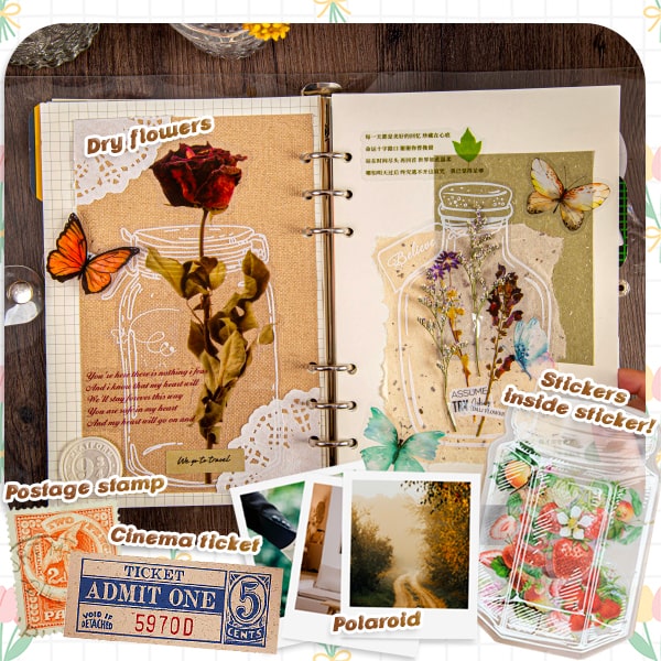 Transparent Dried Flower Bookmarks(40 PCS)
