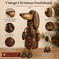 🎄 Vintage Christmas Dachshund Shelf Sitter | Festive Dog Decor
