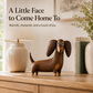 💡Whimsical Wood-Look Dachshund Sculpture