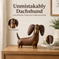 💡Whimsical Wood-Look Dachshund Sculpture