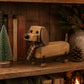 🎄 Wooden Christmas Dachshund Figurine 🐶 Festive Holiday Dog Decor with Scarf