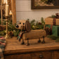 🎄 Wooden Christmas Dachshund Figurine 🐶 Festive Holiday Dog Decor with Scarf