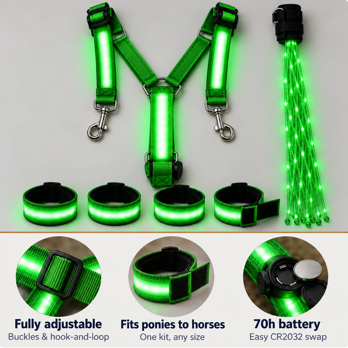🐎✨ Light-Up Horse Riding Set – Shine on Every Ride!