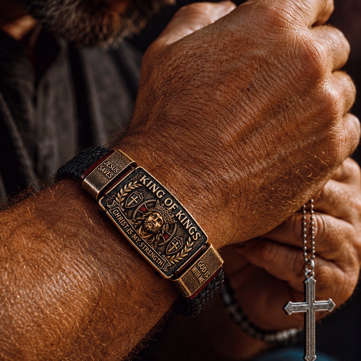 🤴 King of Kings Faith Bracelet – Adjustable Christian Wristband Gift
