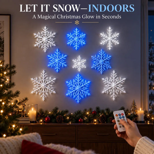 ⏳ Last Day 40% OFF – ❄️ LED Snowflake Wall Lights ✨