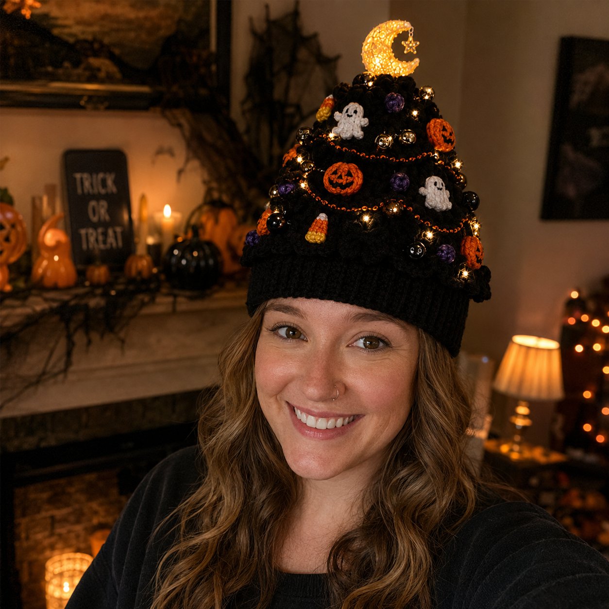 🎄 Beginner‑Friendly Light‑Up Christmas Tree Crochet Hat DIY Kit | Festive Craft Set for New Crocheters
