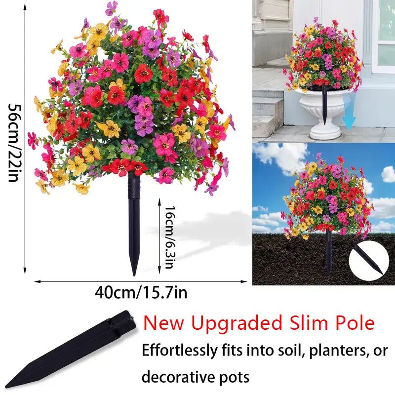 🌸Artificial Eucalyptus and Violet Ground-Insert Floral Decoration
