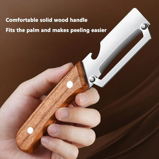 🏆 35K+ SOLD! 🔪 All-in-One Stainless Steel Peeler | Razor-Sharp Blade with Bottle Opener 🍎