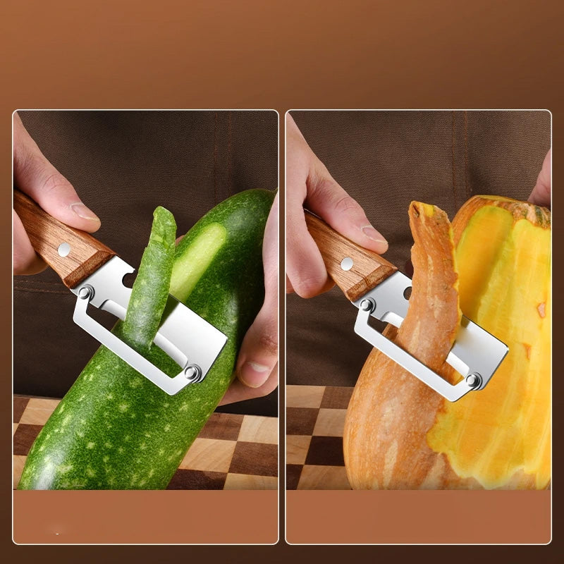 🏆 35K+ SOLD! 🔪 All-in-One Stainless Steel Peeler | Razor-Sharp Blade with Bottle Opener 🍎