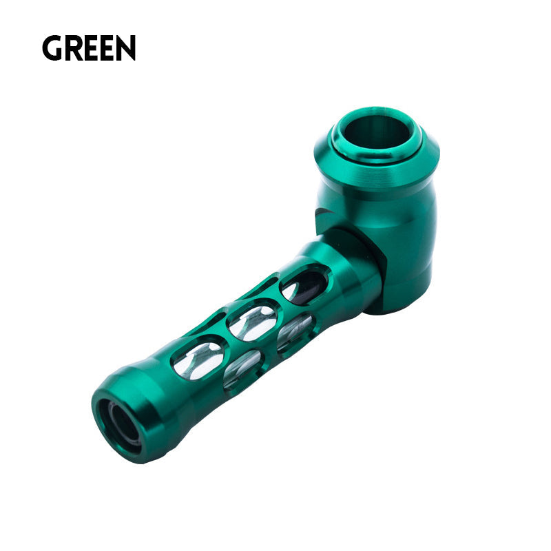 Exquisite Metal Hollowed-Out Tobacco Pipe