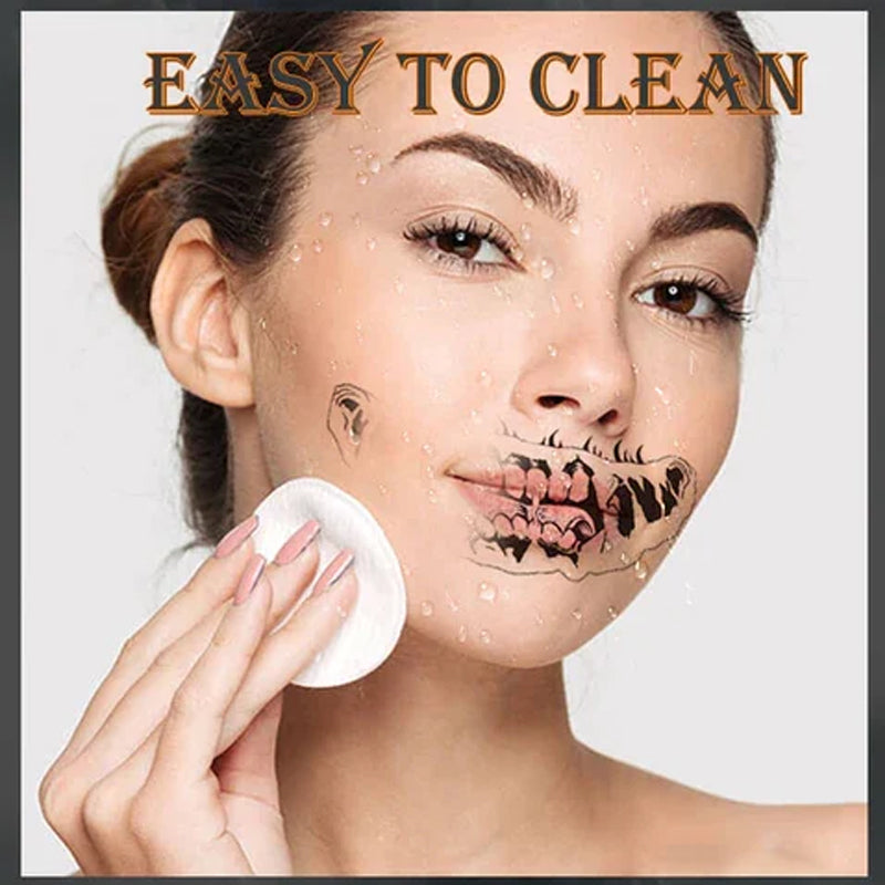 Halloween Prank Makeup Temporary Tattoo😈Realistic & Easy To Remove